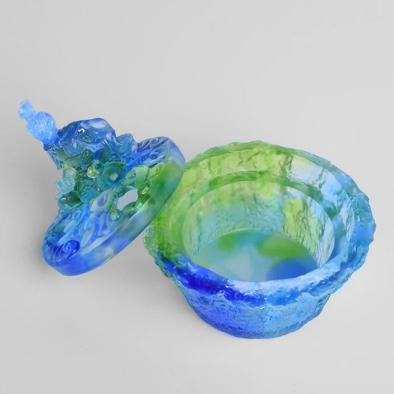 Mythical Monkey King Glass Incense Burner | Lotus Altar for Incense Ceremony, Office & Tea Space | Zenith Censer