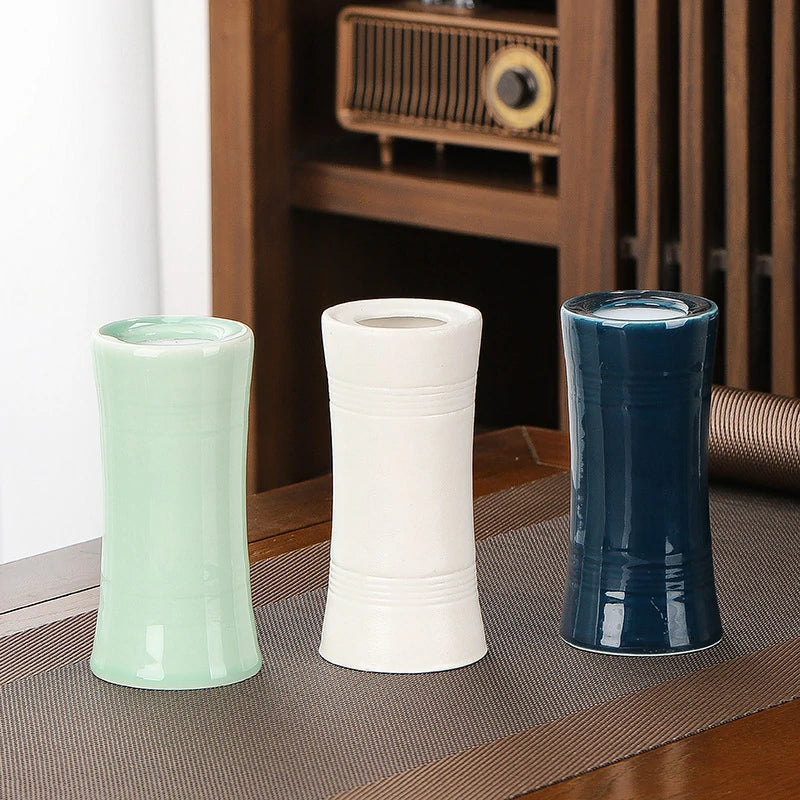 Electric Portable Incense Heater | Rechargeable Ceramic Warmer for Powder Incense | Celadon/White/Mustard Green | Zenith Censer