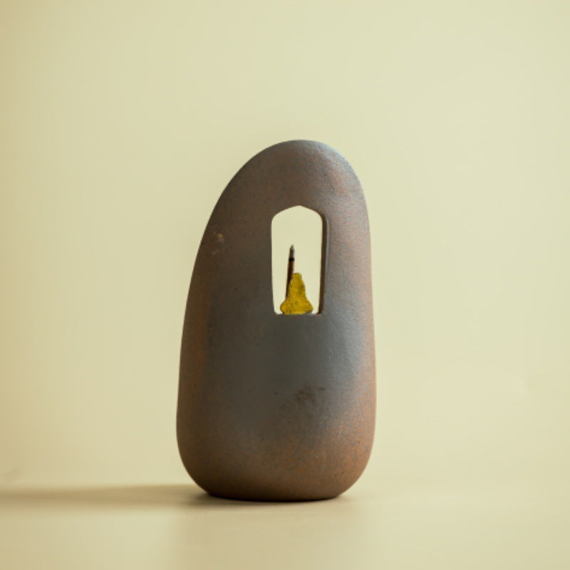 Dunhuang Formless Buddha Ceramic Incense Holder | Wabi-Sabi Zen Incense Stand | Handcrafted Altar Art | Zenith Censer
