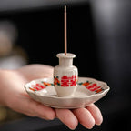 Double Happiness Ceramic Incense Holder Series | ‘Joyful Moments’ Altar Pieces for Home Entryway | Zenith Censer