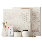 White Porcelain Incense Seal Starter Kit | Complete Ceremony Set with Tools & Burner | Ritual Gift Box | Zenith Censer