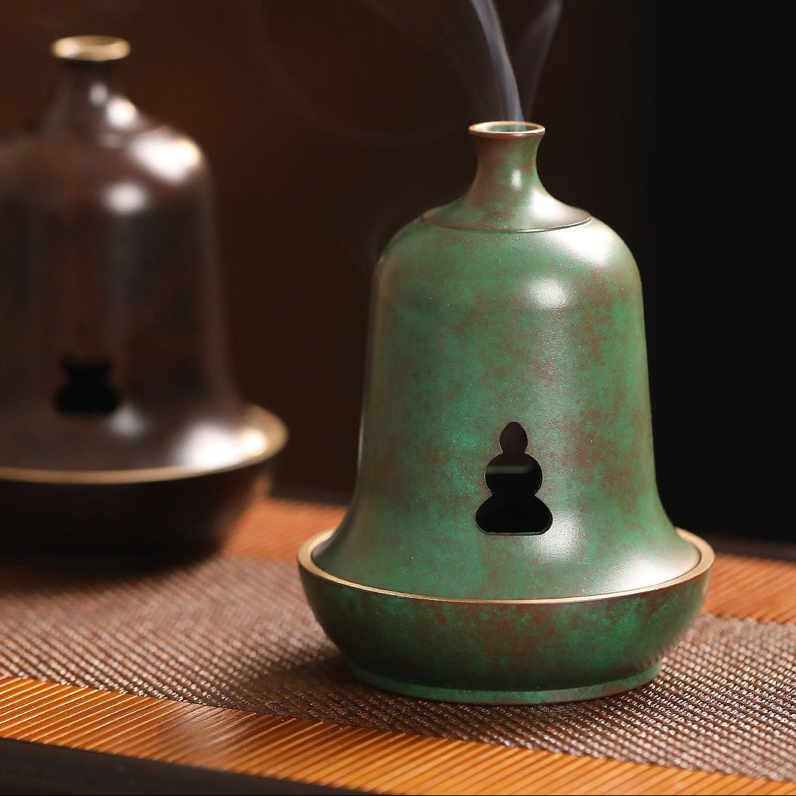 Brass Coil Incense Burner | New Chinese Zen Style for Meditation & Tea Room | Handcrafted Censer by Zenith Censer