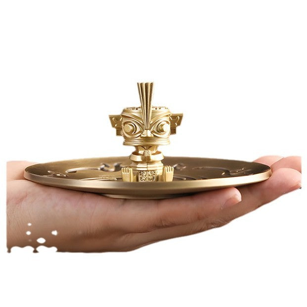 Sanxingdui Bronze Figure Incense Burner | Ancestral-Inspired Standing Incense Holder with Premium Incense | Zenith Censer