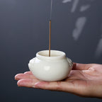 Ash Glaze ‘Hundred Blessings’ Jar Incense Burner | Ceramic Stick Incense Holder & Altar Piece | Multi-Color Sets | Zenith Censer