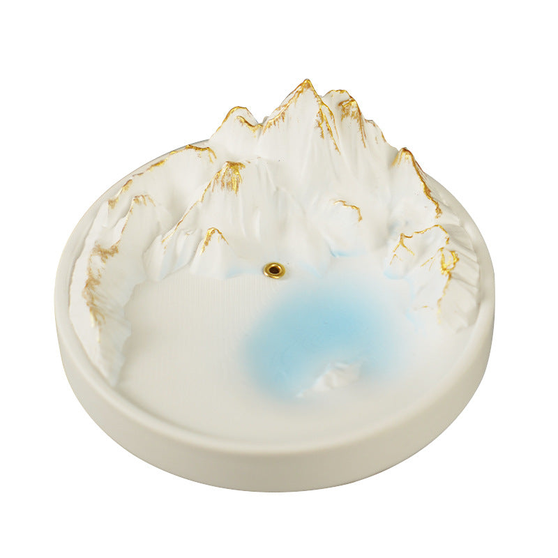 A Thousand Miles of Mountains Plaster Incense Holder | Hand-Carved Incense Tray & Altar Art | Minimalist Zen | Zenith Censer