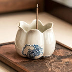 Hand-Carved Wave ‘Unfolding’ Incense Burner | 3D Ceramic Art Piece & Incense Holder | Modern Zen | Zenith Censer