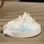 A Thousand Miles of Mountains Plaster Incense Holder | Hand-Carved Incense Tray & Altar Art | Minimalist Zen | Zenith Censer