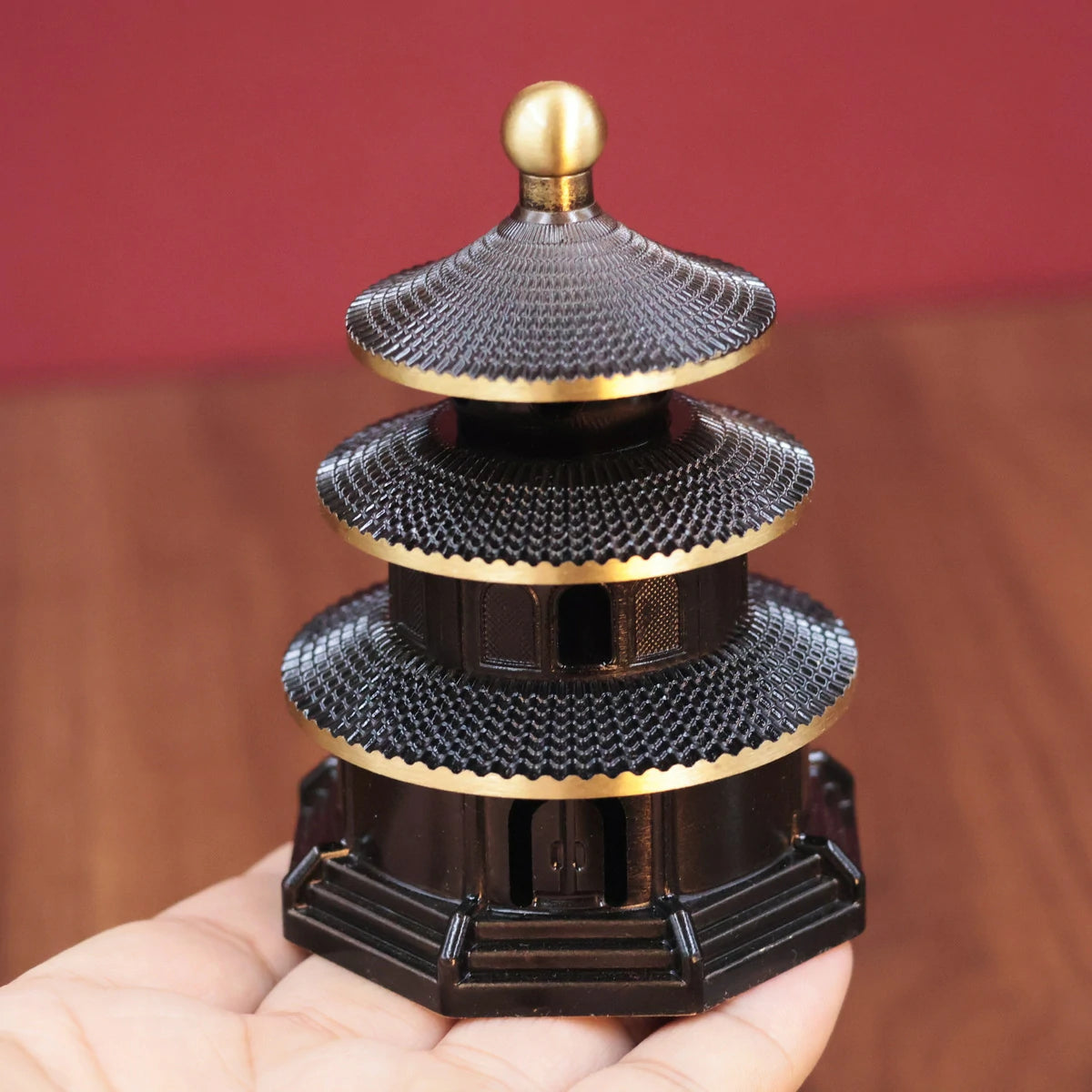 Brass Temple of Heaven Incense Burner | Handcrafted Mini Censer for Altar, Meditation & Home Decor | Zenith Censer