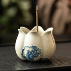 Hand-Carved Wave ‘Unfolding’ Incense Burner | 3D Ceramic Art Piece & Incense Holder | Modern Zen | Zenith Censer