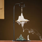 Chinese Reverse-Flow Incense Burner Set | Waterfall Smoke Ceremony with Auspicious Designs | Includes Cones | Zenith Censer