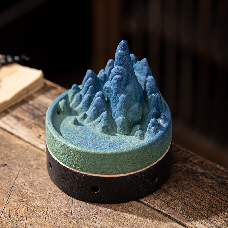 Handmade Ceramic ‘Thousand Miles’ Incense Burner | 3-in-1 Reversing/Coil/Stick Altar Piece | Zen Meditation & Home Decor