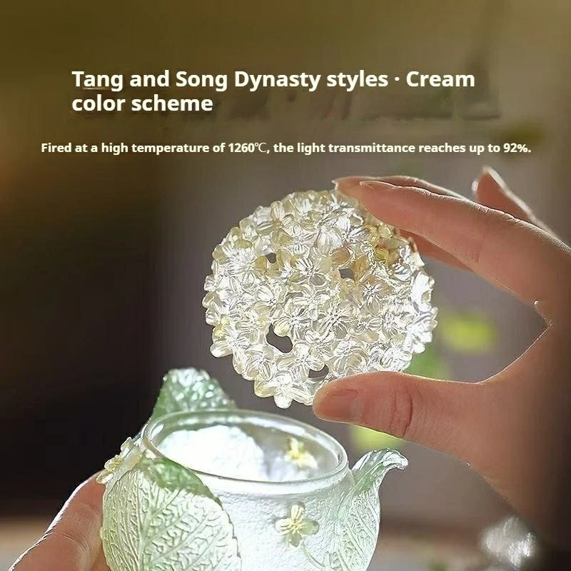 ‘Twelve Blossom Deities’ Pink Butterfly Glass Incense Burner | Intangible Heritage Craft, New Chinese Style | Zenith Censer