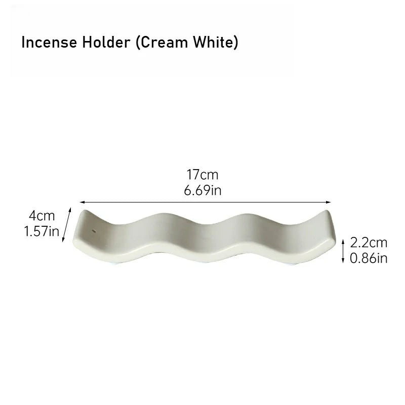 Minimalist Angular Ceramic Incense Holder | Modern Incense Stand & Desk Sculpture | 4 Neutral Tones | Zenith Censer